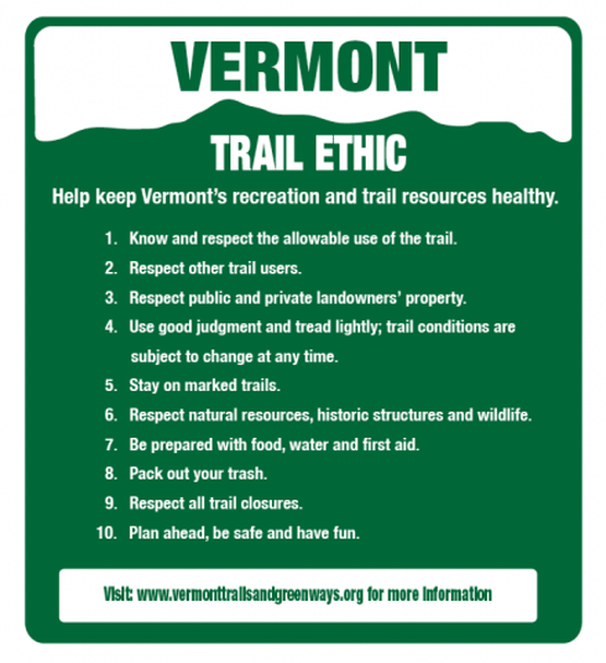 VT Recreation Trail Ethics